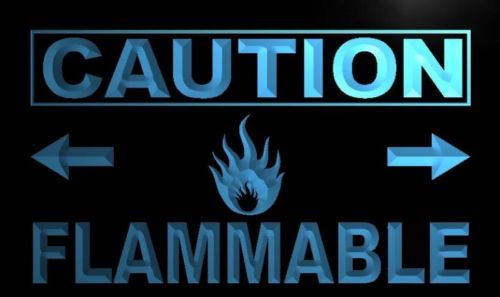 Caution Flammable Neon Light Sign